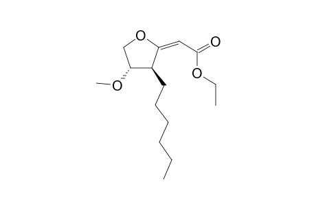 (2E)-2-[(3S,4S)-3-hexyl-4-methoxy-tetrahydrofuran-2-ylidene]acetic acid ethyl ester