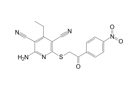 2-Amino-4-ethyl-6-[2-(4-nitro-phenyl)-2-oxo-ethylsulfanyl]-pyridine-3,5-dicarbonitrile