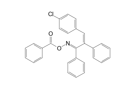 2-Propen-1-one, 3-(4-chlorophenyl)-1,2-diphenyl-, O-benzoyloxime