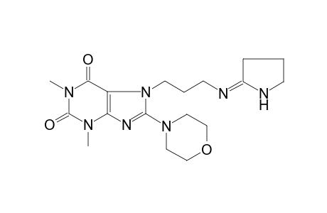 1,3-Dimethyl-8-(4-morpholinyl)-7-(3-[(2E)-pyrrolidinylideneamino]propyl)-3,7-dihydro-1H-purine-2,6-dione