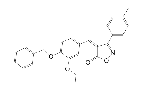 (4Z)-4-[4-(benzyloxy)-3-ethoxybenzylidene]-3-(4-methylphenyl)-5(4H)-isoxazolone