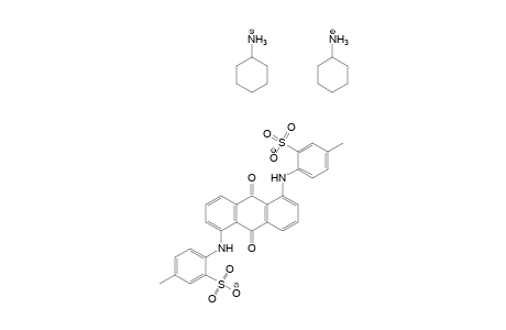Benzenesulfonic acid, 2,2'-[(9,10-dihydro-9,10-dioxo-1,5-anthracenediyl)diimino]bis[5-methyl-, dicyclohexylamine salt