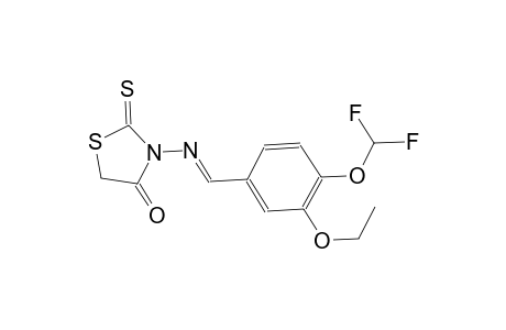 3-({(E)-[4-(difluoromethoxy)-3-ethoxyphenyl]methylidene}amino)-2-thioxo-1,3-thiazolidin-4-one