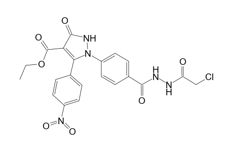 Ethyl-1-(4-(2-(2-chloroacetyl)hydrazinecarbonyl)phenyl)-5-(4-nitrophenyl)3-oxo-2,3-dihydro-1H-pyrazol-4-carboxylate