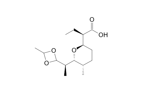 (R)-2-[(2R,5S,6R)-6-[(R)-1-(2,2-ethylenedioxymethyl)ethyl]-5-methyltetrahydropyran-2-yl]butanoic acid
