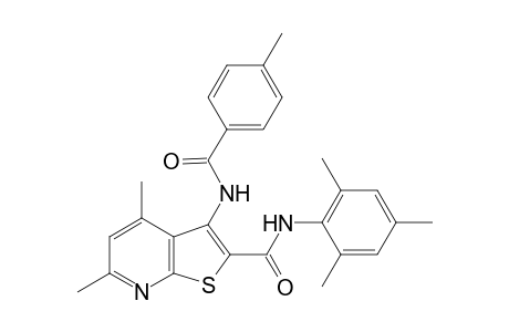 Thieno[2,3-b]pyridine-2-carboxamide, 4,6-dimethyl-3-[(4-methylbenzoyl)amino]-N-(2,4,6-trimethylphenyl)-
