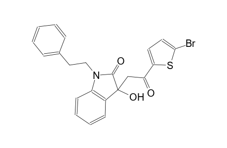 3-[2-(5-bromo-2-thienyl)-2-oxoethyl]-3-hydroxy-1-(2-phenylethyl)-1,3-dihydro-2H-indol-2-one