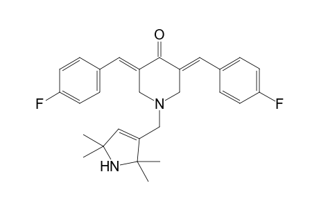 3,5-Bis(4-fluorobenzylidene)-1-[(2,2,5,5-tetramethyl-2,5-dihydro-1H-pyrrol-3-yl)methyl]piperidin-4-one