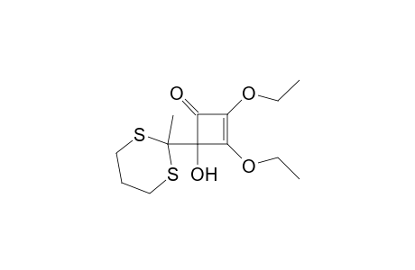 2,3-Diethoxy-4-hydroxy-4-(2-methyl-1,3-dithian-2-yl)-2-cyclobuten-1-one