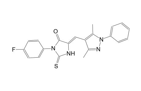 (5Z)-5-[(3,5-dimethyl-1-phenyl-1H-pyrazol-4-yl)methylene]-3-(4-fluorophenyl)-2-thioxo-4-imidazolidinone