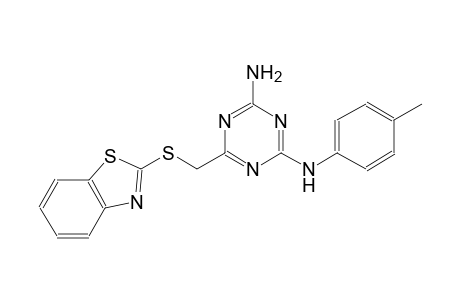6-[(1,3-benzothiazol-2-ylsulfanyl)methyl]-N~2~-(4-methylphenyl)-1,3,5-triazine-2,4-diamine