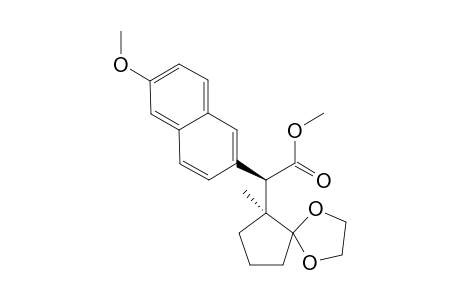 Ethylene ketal of Methyl trans-(6-Methoxy-2-naphthyl)-1-methyl-5-oxocyclopentane-r-1-acetate