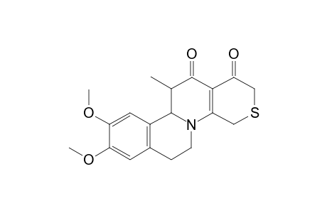 9,10-Dimethoxy-12-methyl-6,7,11b,12-tetrahydrothiopyrano[4',3':5,6]pyrido[2,1-a]isoquinoline-1,13(2H,4H)-dione