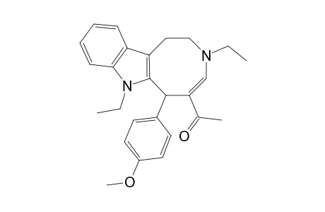 1-[3,7-Diethyl-6-(4-methoxyphenyl)-2,3,6,7-tetrahydro-1''-azocino[5,4-b]indol-5-yl]ethanone
