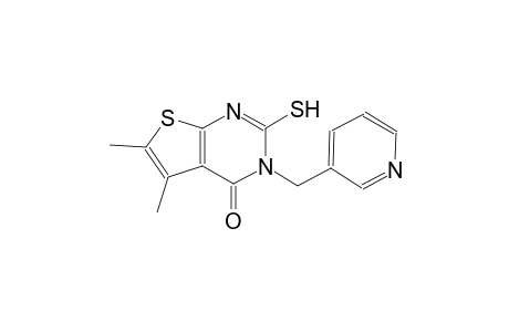 5,6-dimethyl-3-(3-pyridinylmethyl)-2-sulfanylthieno[2,3-d]pyrimidin-4(3H)-one
