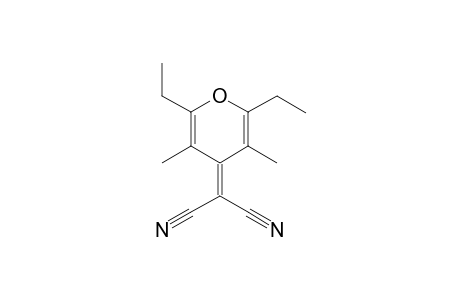 2-(2,6-diethyl-3,5-dimethylpyran-4-ylidene)malononitrile