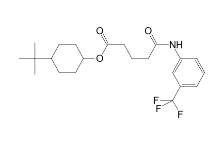 Pentanoic acid, 5-oxo-5-[[3-(trifluoromethyl)phenyl]amino]-, 4-(1,1-dimethylethyl)cyclohexyl ester