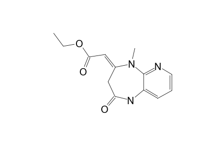 ETHYL-3,5-DIHYDRO-5-METHYL-2(1H)-OXO-PYRIDO-[2,3-B]-[1,4]-DIAZEPIN-4-YLIDENE-CARBOXYLATE