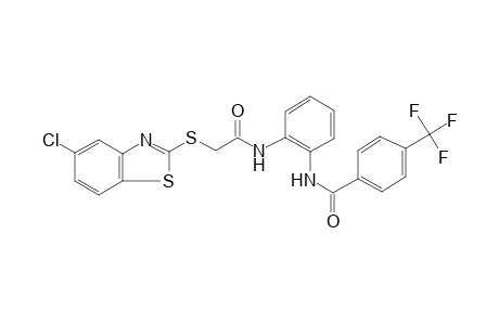 Benzamide, N-[2-[[2-[(5-chloro-1,3-benzothiazol-2-yl)thio]acetyl]amino]phenyl]-4-(trifluoromethyl)-