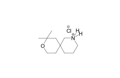 9-oxa-2-azoniaspiro[5.5]undecane, 8,8-dimethyl-, chloride
