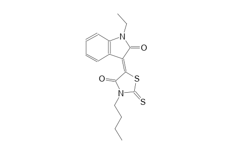 (3Z)-3-(3-butyl-4-oxo-2-thioxo-1,3-thiazolidin-5-ylidene)-1-ethyl-1,3-dihydro-2H-indol-2-one