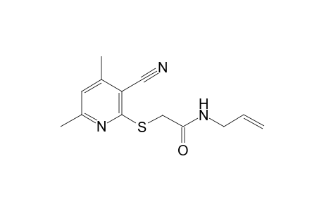 2-(3-cyano-4,6-dimethyl-pyridin-2-yl)sulfanyl-N-prop-2-enyl-ethanamide