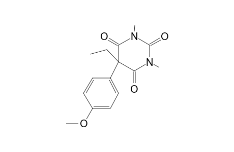 2,4,6(1H,3H,5H)-Pyrimidinetrione, 5-ethyl-5-(4-methoxyphenyl)-1,3-dimethyl-