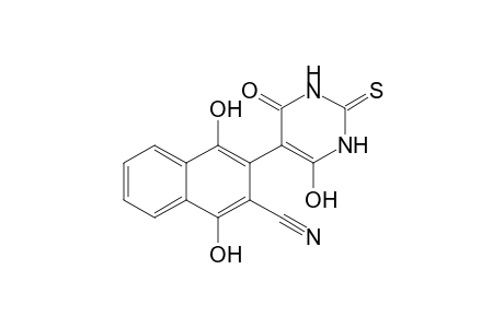 1,4-Dihydroxy-3-( 6'-hydroxy-4'-oxo-2'-thioxo-1',2',3',4'-tetrahydro-5'-pyrimidinyl)-2-naphthoniteile -