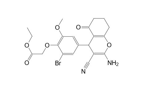 ethyl [4-(2-amino-3-cyano-5-oxo-5,6,7,8-tetrahydro-4H-chromen-4-yl)-2-bromo-6-methoxyphenoxy]acetate