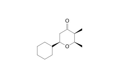(2R,3S,6R)-6-Cyclohexyl-2,3-dimethyl-tetrahydro-pyran-4-one