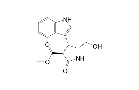 (3S,4R,5R)-5-Hydroxymethyl-4-(1H-indol-3-yl)-2-oxopyrrolidin-3-carboxylic acid methyl ester