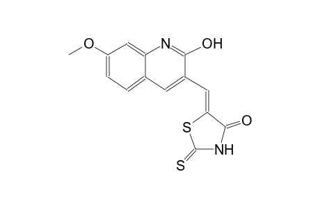 (5Z)-5-[(2-hydroxy-7-methoxy-3-quinolinyl)methylene]-2-thioxo-1,3-thiazolidin-4-one