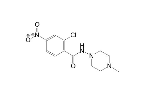 2-chloro-N-(4-methyl-1-piperazinyl)-4-nitrobenzamide