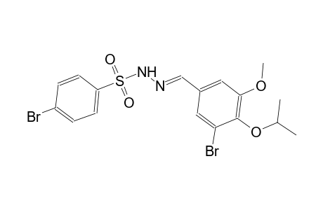 4-bromo-N'-[(E)-(3-bromo-4-isopropoxy-5-methoxyphenyl)methylidene]benzenesulfonohydrazide