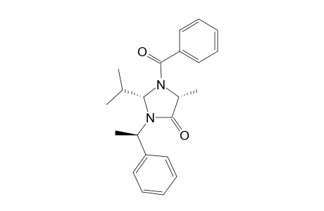 (2R,5R,1'R)-1-Benzoyl-2-isopropyl-5-methyl-3-(.alpha.-methylbenzyl)-1,3-imidazolidin-4-one