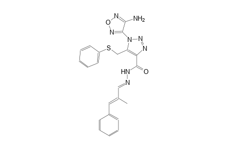 1-(4-amino-1,2,5-oxadiazol-3-yl)-N'-[(E,2E)-2-methyl-3-phenyl-2-propenylidene]-5-[(phenylsulfanyl)methyl]-1H-1,2,3-triazole-4-carbohydrazide