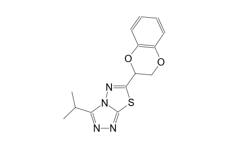 [1,2,4]triazolo[3,4-b][1,3,4]thiadiazole, 6-(2,3-dihydro-1,4-benzodioxin-2-yl)-3-(1-methylethyl)-