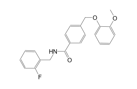 N-(2-fluorobenzyl)-4-[(2-methoxyphenoxy)methyl]benzamide