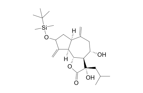 (16R)-3-O-(tert-Butyldimethylsilyl)-13-(1'-hydroxymethyl)-16-(2"-(tetrahydropyranyl)oxy)-11.alpha.hydroxy-dihydrodeacylcynaropicrin