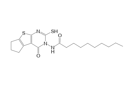 N-(4-oxo-2-sulfanyl-6,7-dihydro-4H-cyclopenta[4,5]thieno[2,3-d]pyrimidin-3(5H)-yl)decanamide