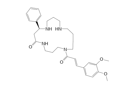 (S)-1-[3'-(3'',4''-Dimethoxyphenyl)prop-2'-enoyl]-8-phenyl-1,5,9,13-tetraazacycloheptadecan-6-one