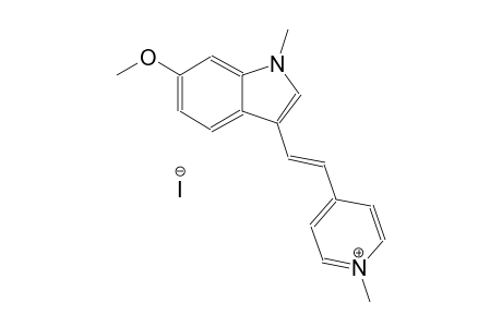 pyridinium, 4-[(E)-2-(6-methoxy-1-methyl-1H-indol-3-yl)ethenyl]-1-methyl-, iodide