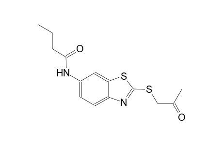 N-{2-[(2-oxopropyl)sulfanyl]-1,3-benzothiazol-6-yl}butanamide