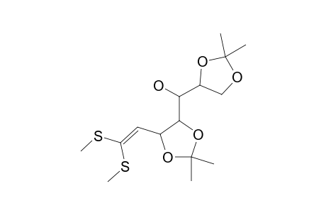 1,2-DIDEOXY-1,1-BIS-(METHYLSULFANYL)-3,4:6,7-DI-O-ISOPROPYLIDENE-D-MANNO-HEPT-1-ENITOL