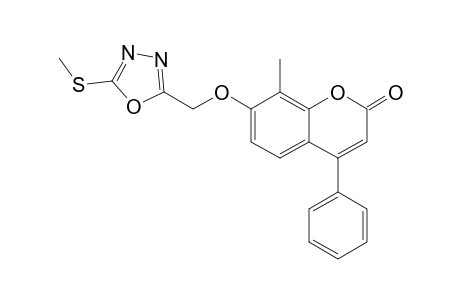 7-[(5-Methylthio-1,3,4-oxadiazol-2-yl)methoxy]-8-methyl-4-phenyl-2H-1-benzopyran-2-one
