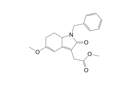 2-(1-benzyl-2-keto-5-methoxy-7,7a-dihydro-6H-indol-3-yl)acetic acid methyl ester