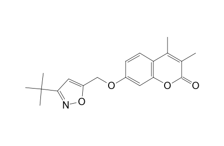 2H-1-Benzopyran-2-one, 7-[[3-(1,1-dimethylethyl)-5-isoxazolyl]methoxy]-3,4-dimethyl-