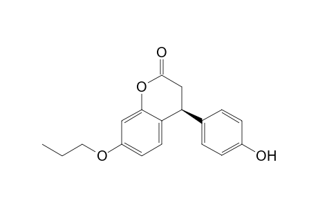 (4S/4R)-4-(4-Hydroxyphenyl)-7-propoxy-chroman-2-one