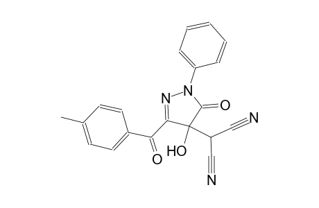 2-[4-hydroxy-3-(4-methylbenzoyl)-5-oxo-1-phenyl-4,5-dihydro-1H-pyrazol-4-yl]malononitrile