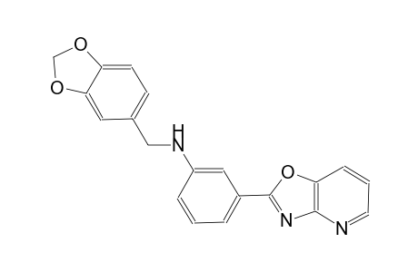 N-(1,3-benzodioxol-5-ylmethyl)-3-[1,3]oxazolo[4,5-b]pyridin-2-ylaniline